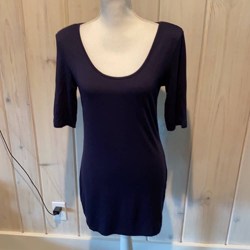 Navy 6 shoreroad mini dress with shoulder pads